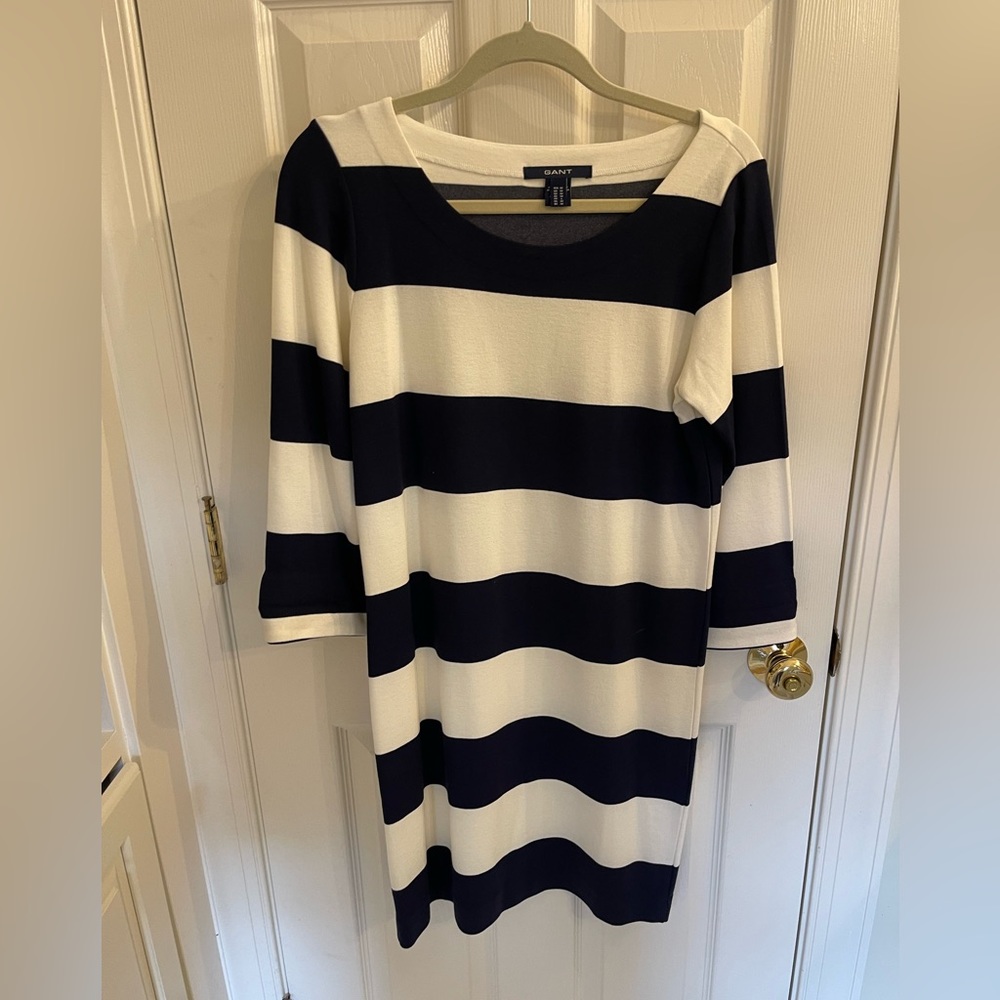 GANT Navy and White Stripe Dress